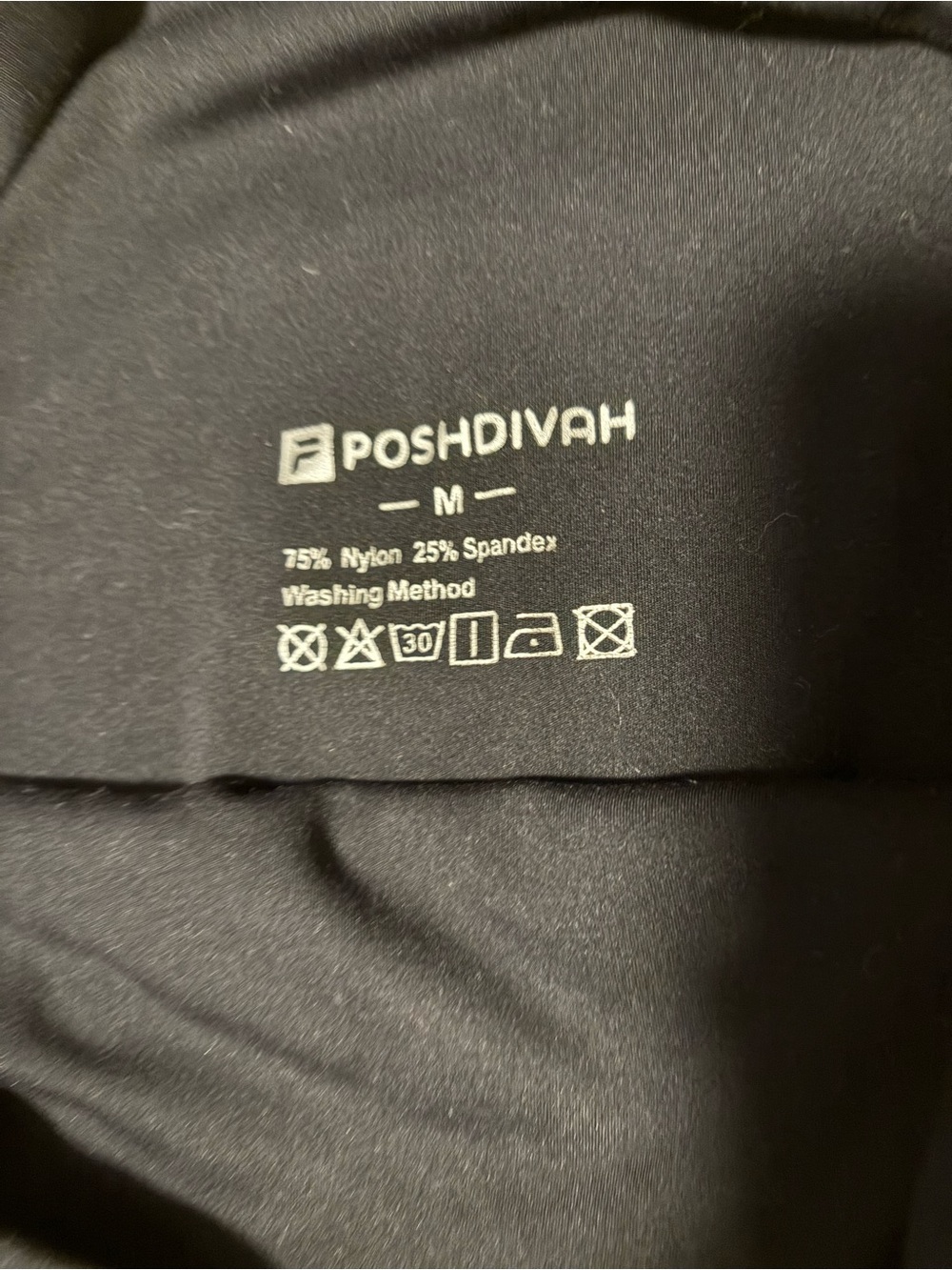 Poshdivah Maternity Over Belly Black Yoga Leggings Size M EUC
